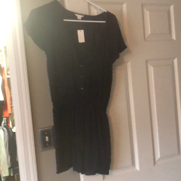 Navy short sleeve romper - Picture 2 of 2